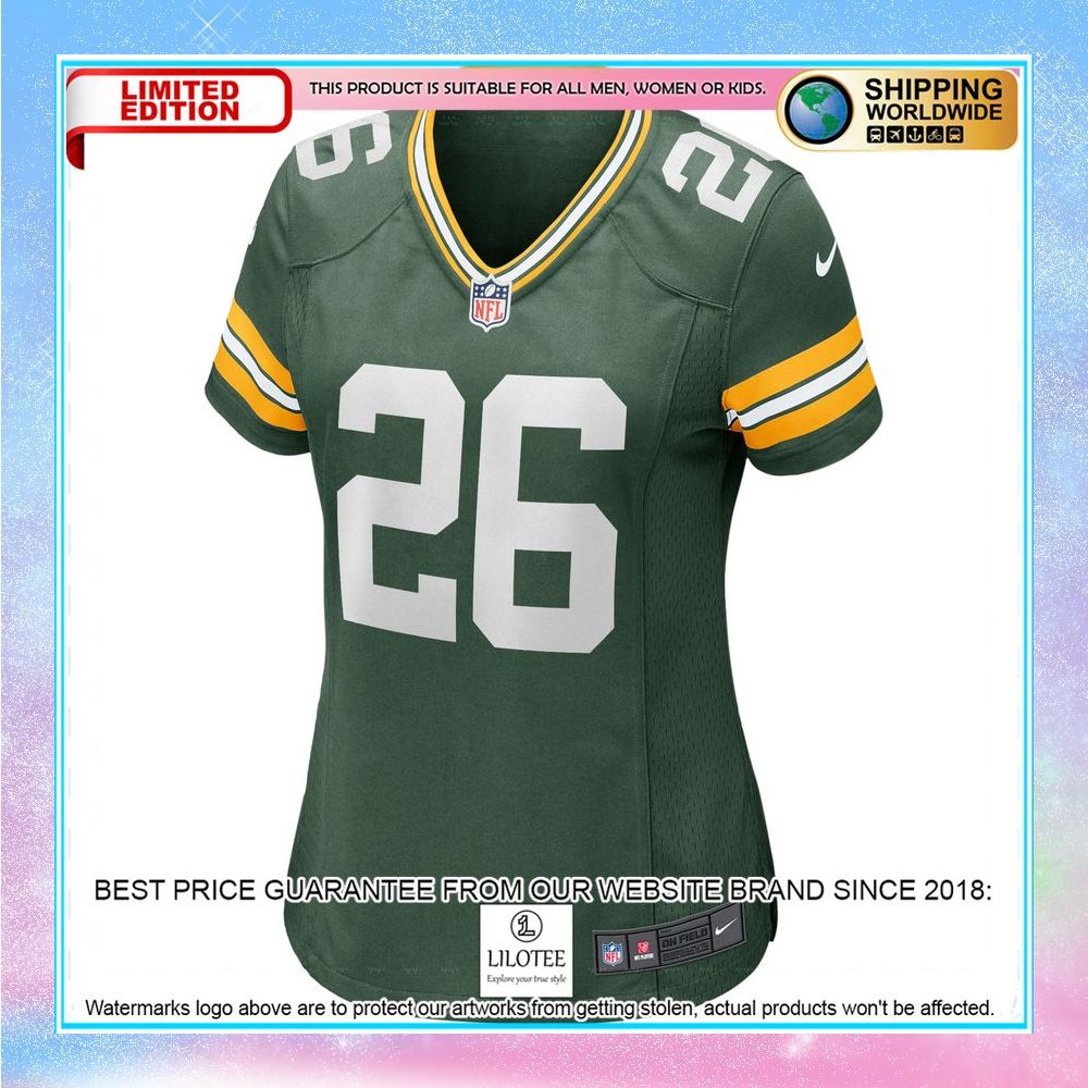 darnell savage green bay packers womens green football jersey 2 218