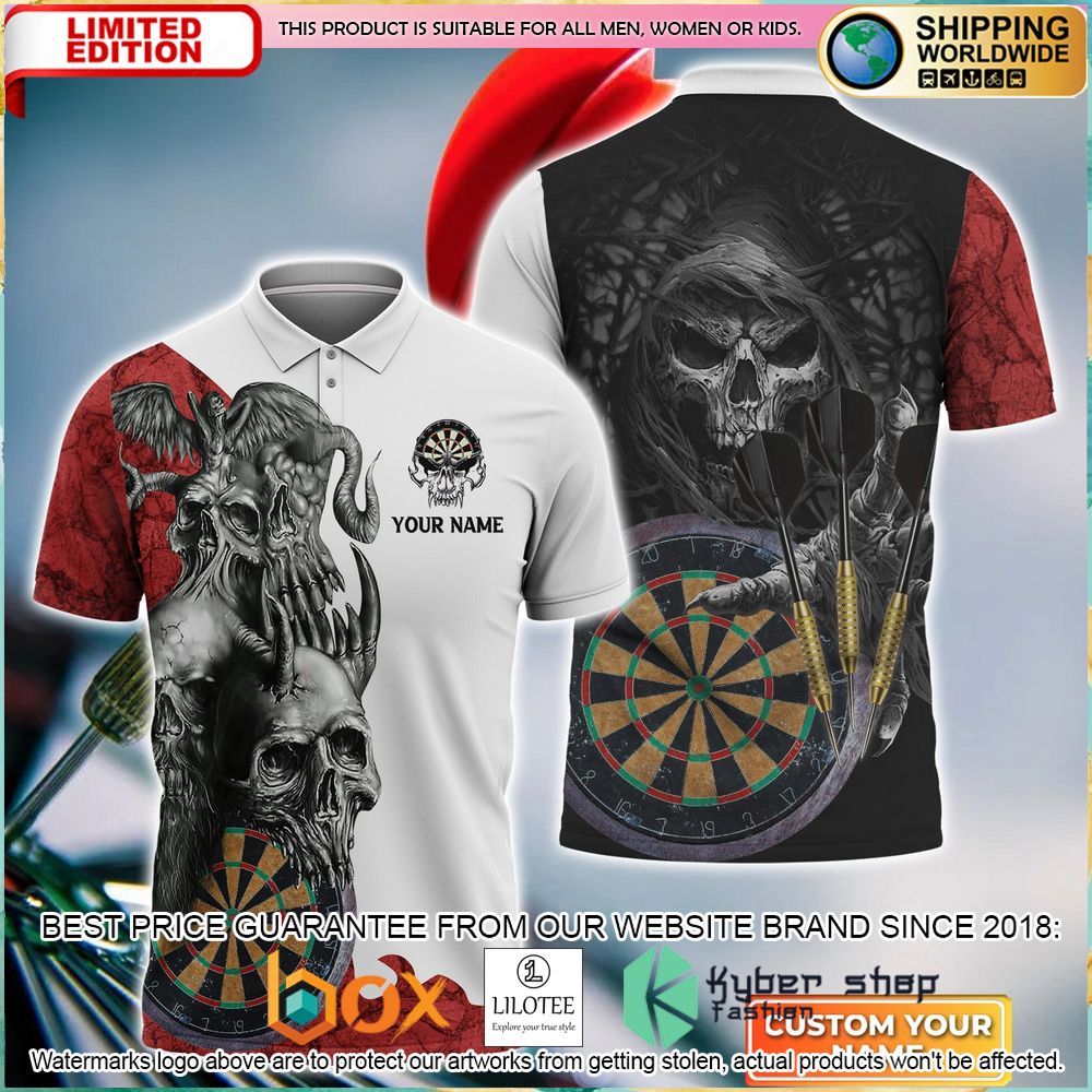 dartboard skull your name polo shirt 1 342