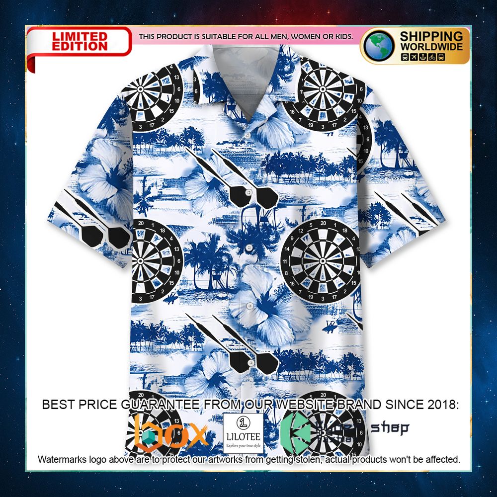 darts blue color nature hawaiian shirt 1 881