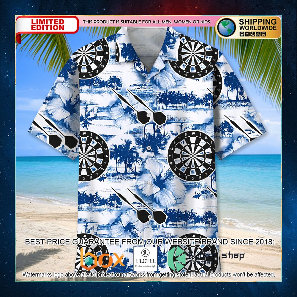 darts blue color nature hawaiian shirt 2 158