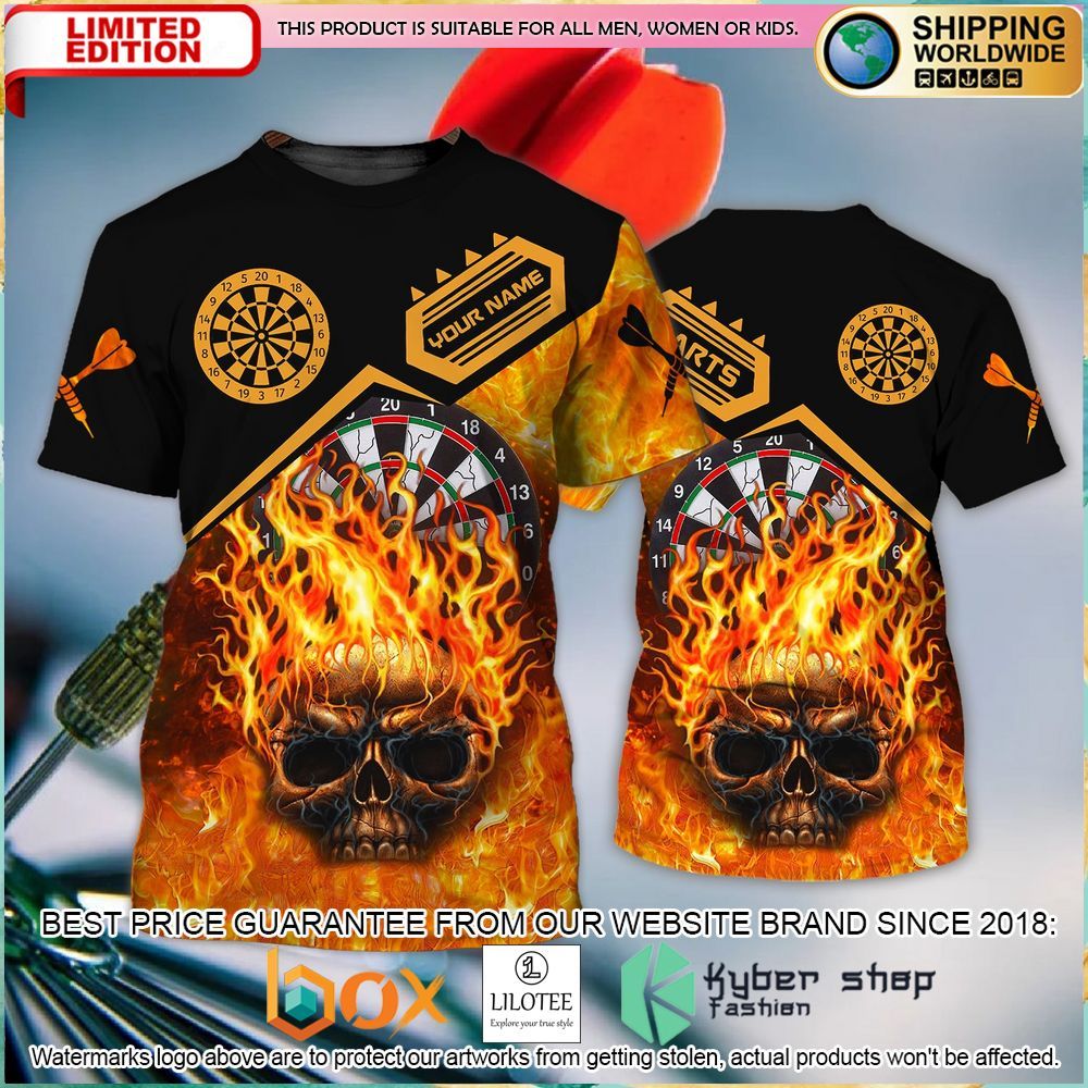 darts skull flame your name t shirt 1 325
