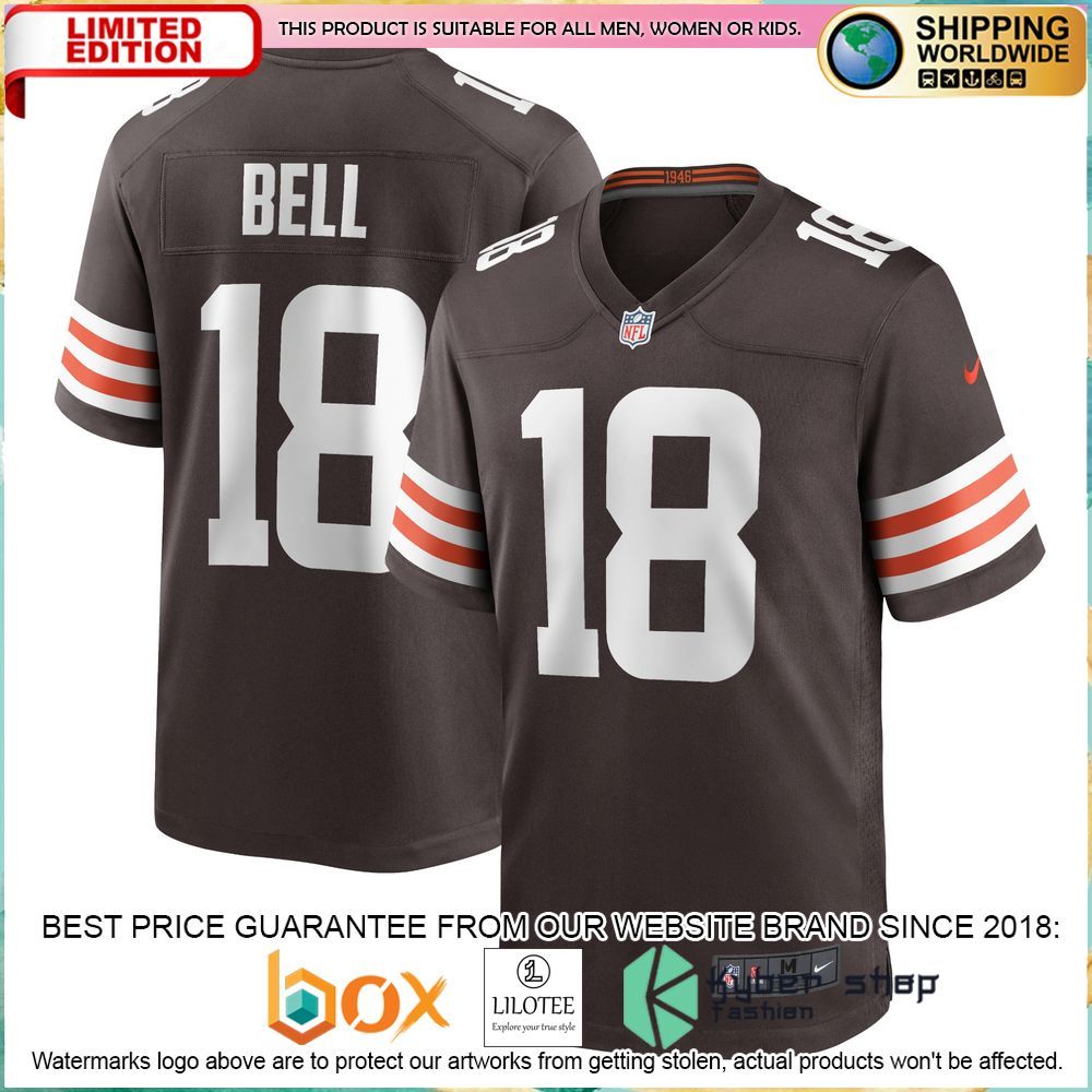 david bell cleveland browns nike brown football jersey 1 245