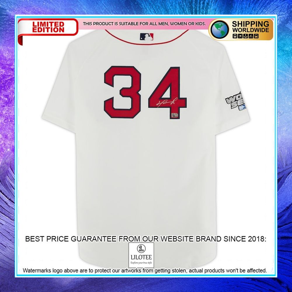 david ortiz boston red sox autographed mitchell and ness white baseball jersey 2 517