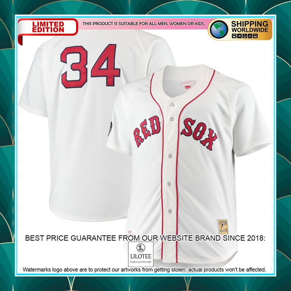 david ortiz boston red sox mitchell ness big tall home player white baseball jersey 1 485