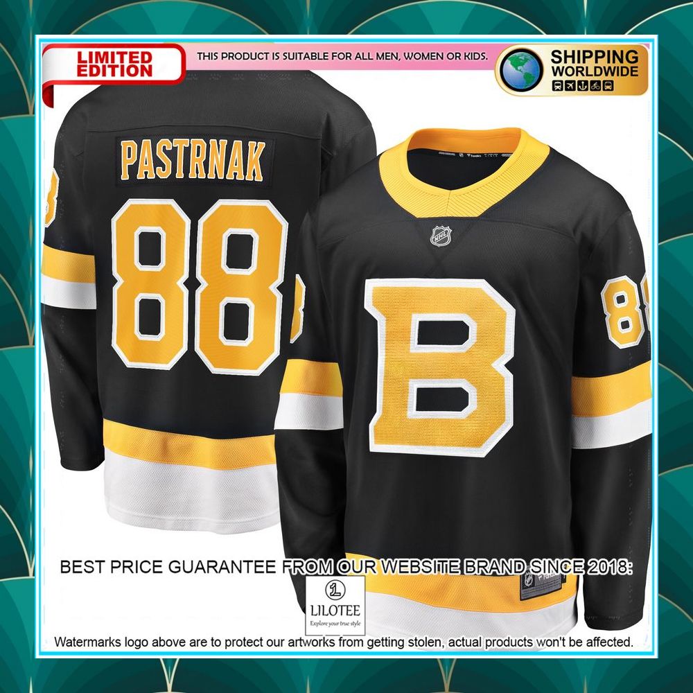 david pastrnak boston bruins alternate premier black hockey jersey 1 240
