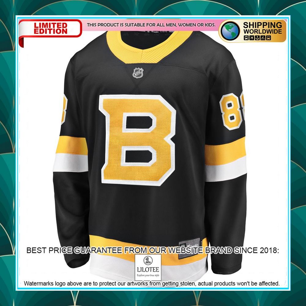 david pastrnak boston bruins alternate premier black hockey jersey 2 898