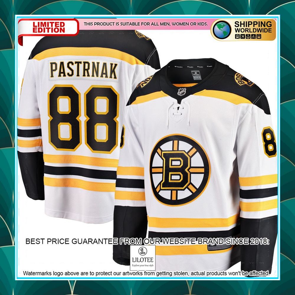 david pastrnak boston bruins away premier white hockey jersey 1 745