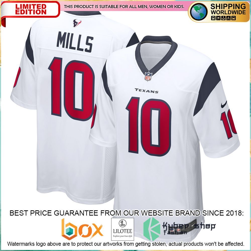 davis mills houston texans nike white football jersey 1 244