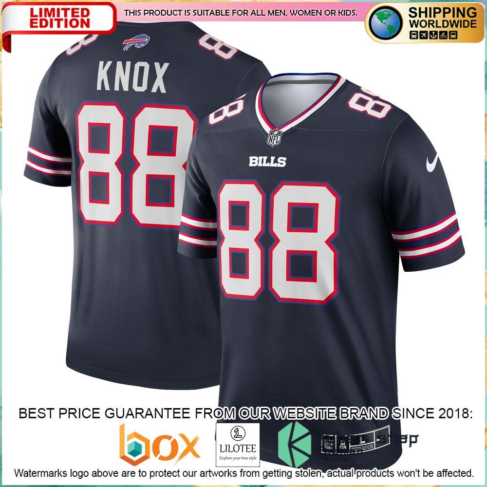 dawson knox buffalo bills nike inverted legend navy football jersey 1 90