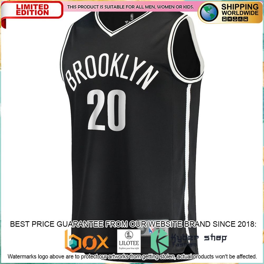 dayron sharpe brooklyn nets 2021 22 black basketball jersey 2 863