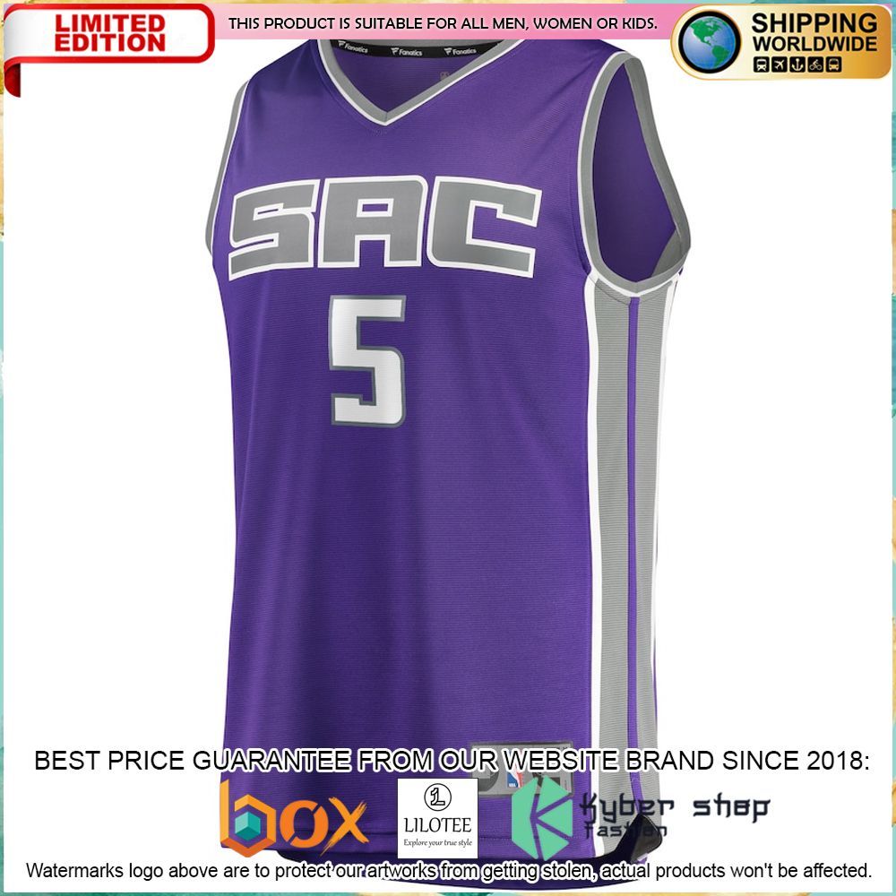 deaaron fox sacramento kings player purple basketball jersey 2 212