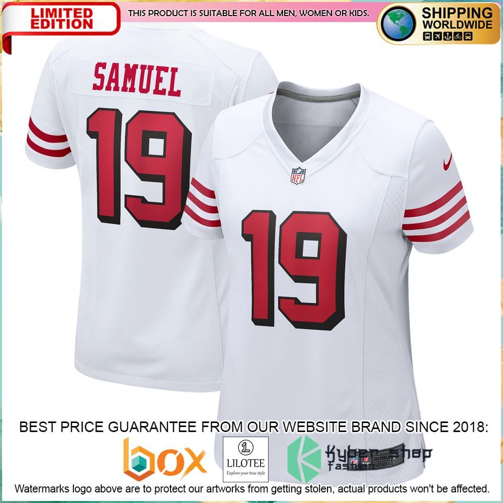 deebo samuel san francisco 49ers nike womens alternate white football jersey 1 463