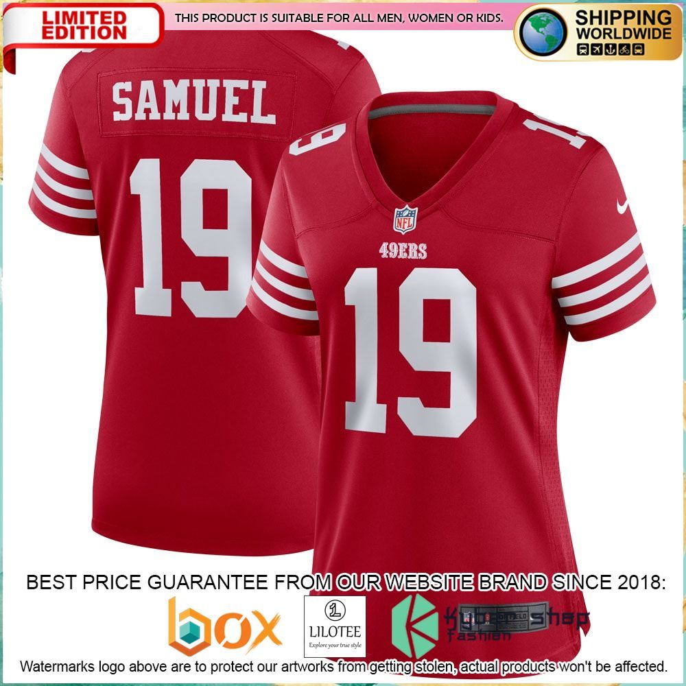 deebo samuel san francisco 49ers nike womens scarlet football jersey 1 849