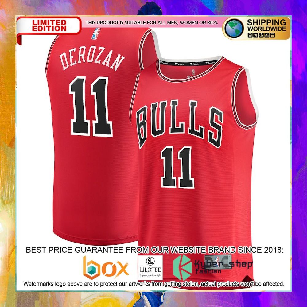 demar derozan chicago bulls 2021 22 red basketball jersey 1 553