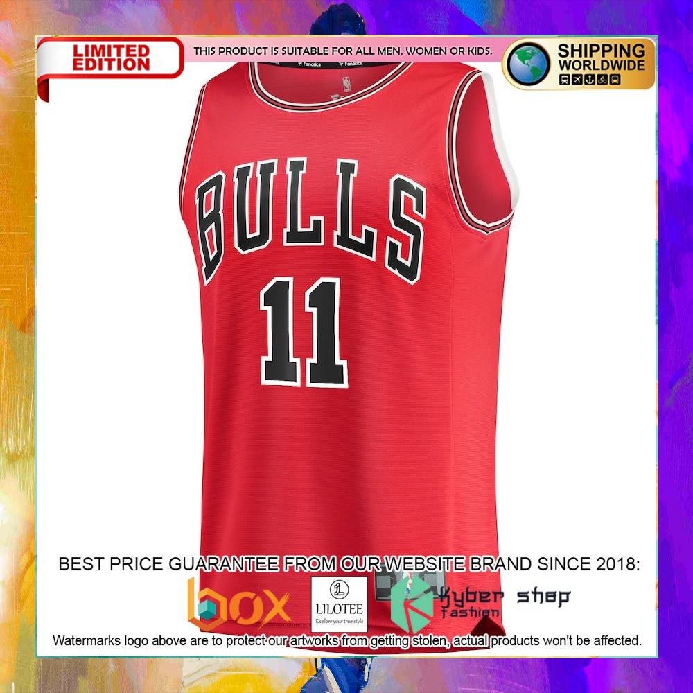 demar derozan chicago bulls 2021 22 red basketball jersey 2 405