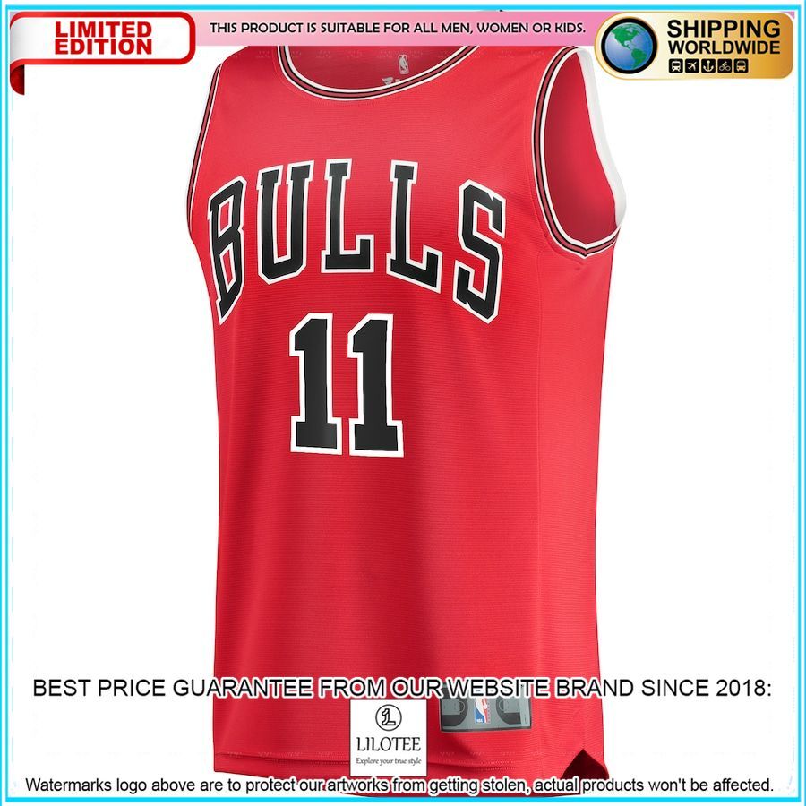 demar derozan chicago bulls 2021 22 road red basketball jersey 2 307