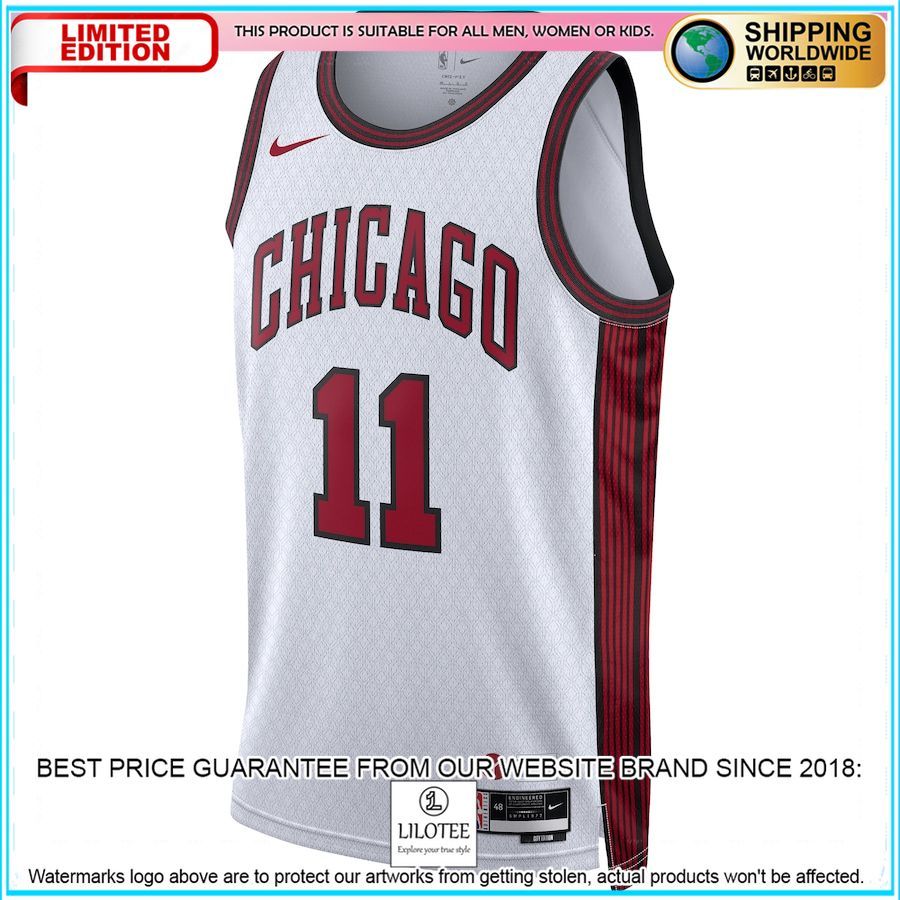 demar derozan chicago bulls nike 2022 23 white basketball jersey 2 695