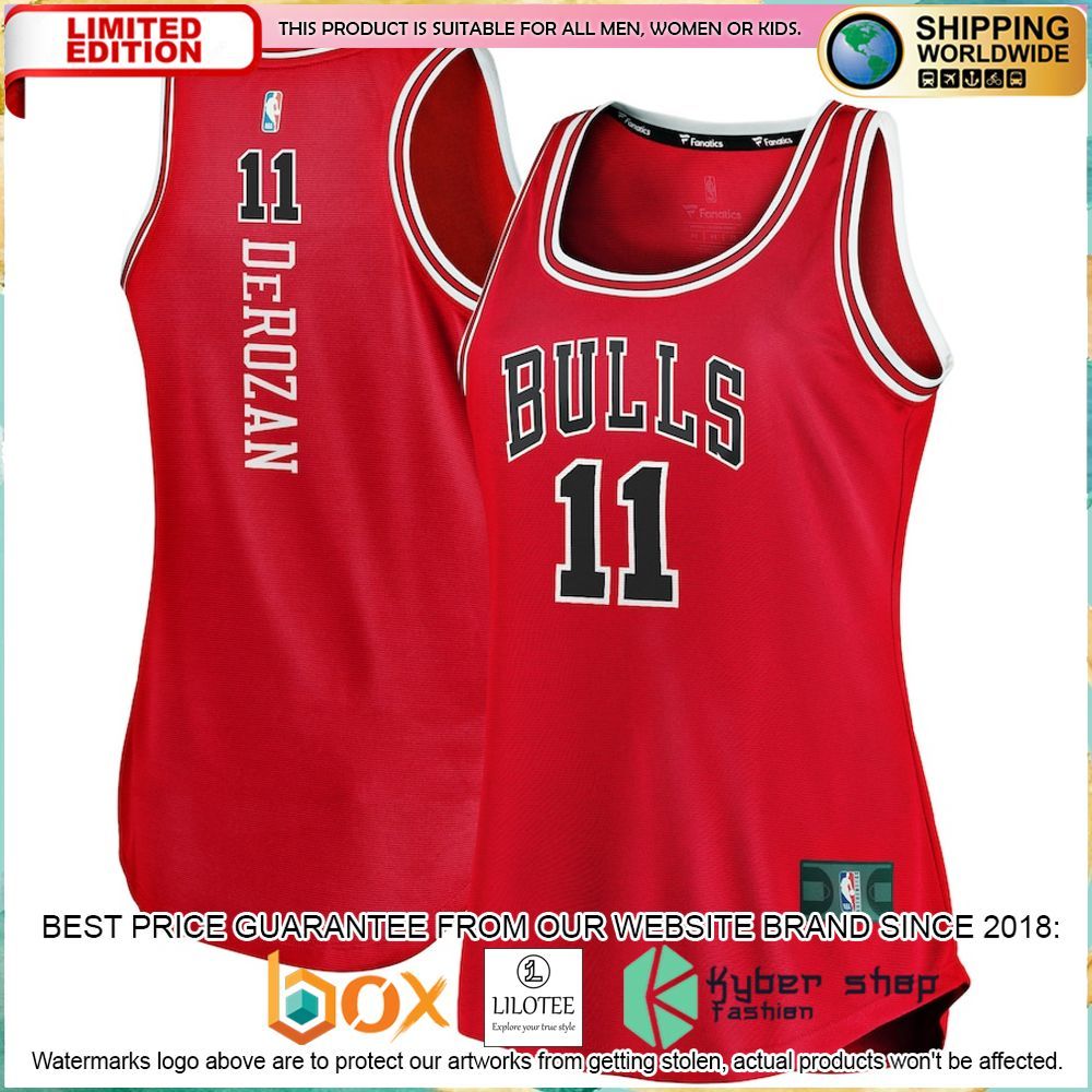 demar derozan chicago bulls womens 2021 22 red basketball jersey 1 138