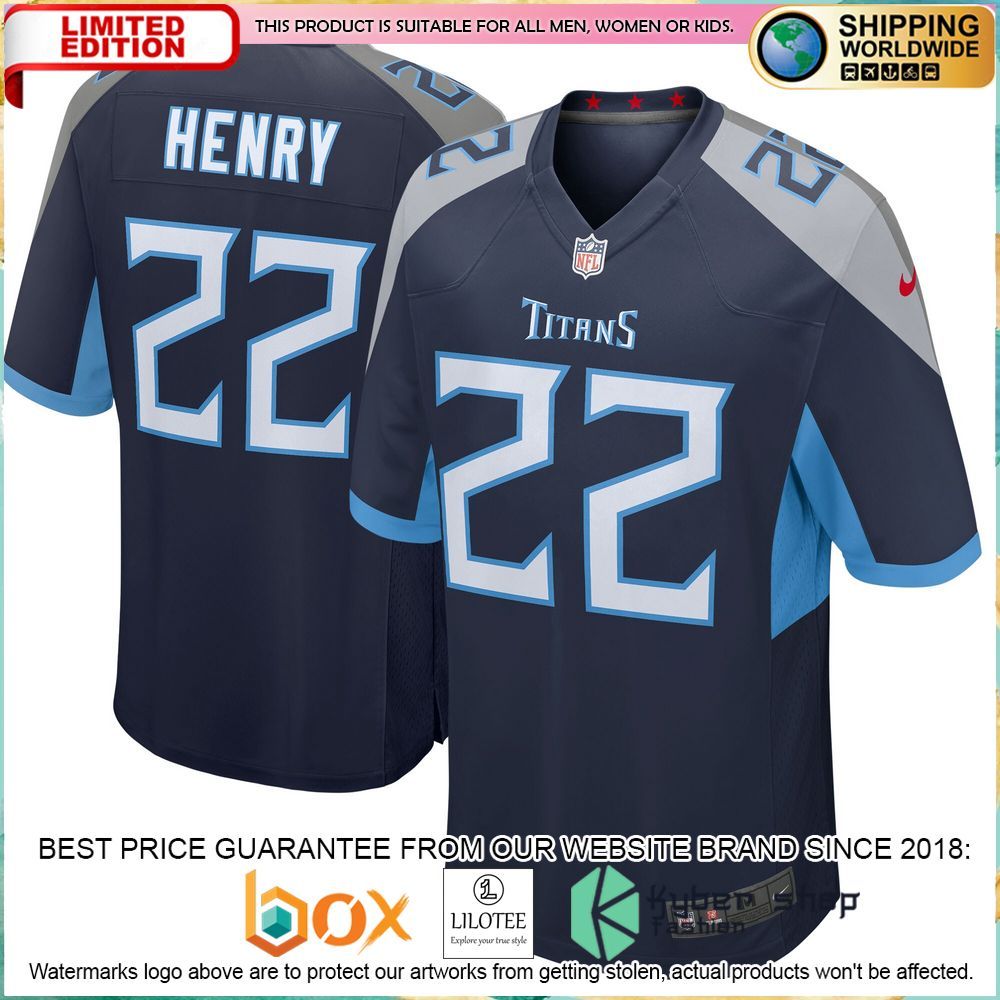 derrick henry tennessee titans nike navy football jersey 1 127