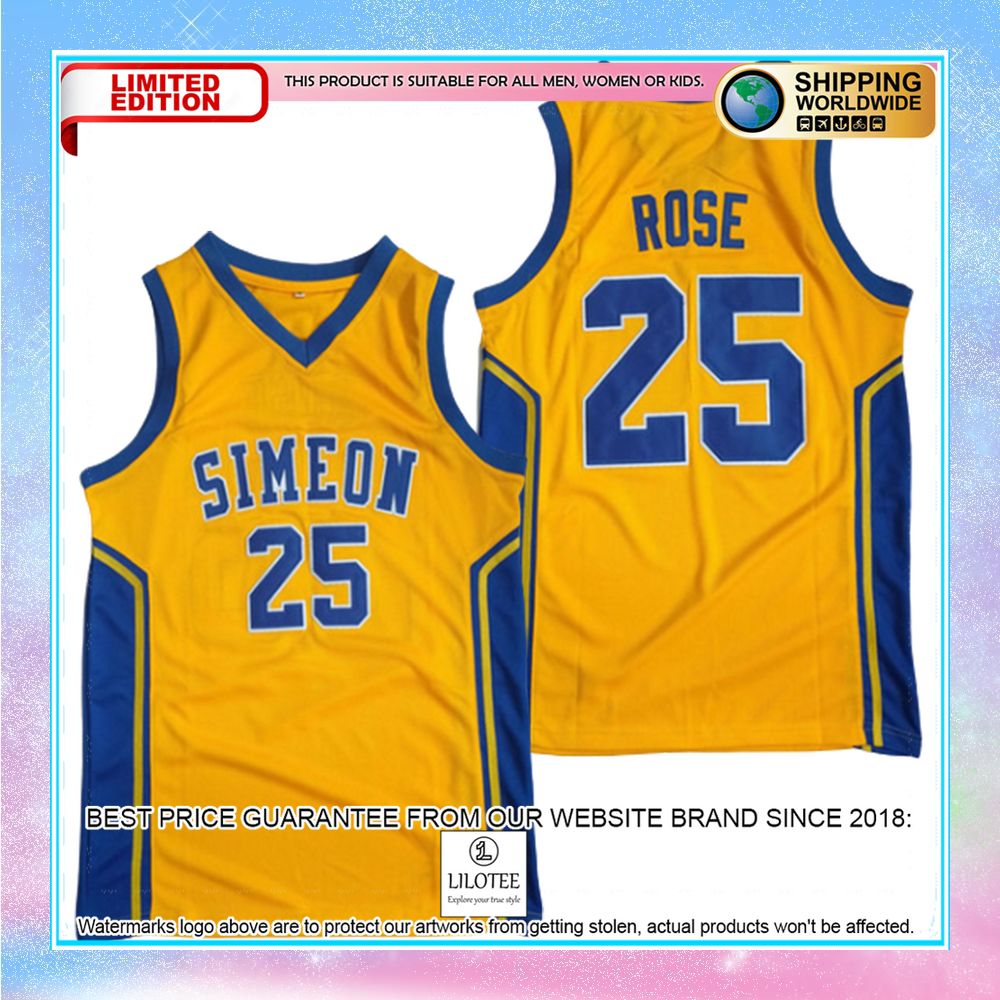 derrick rose simeon high school basketball jersey 1 637