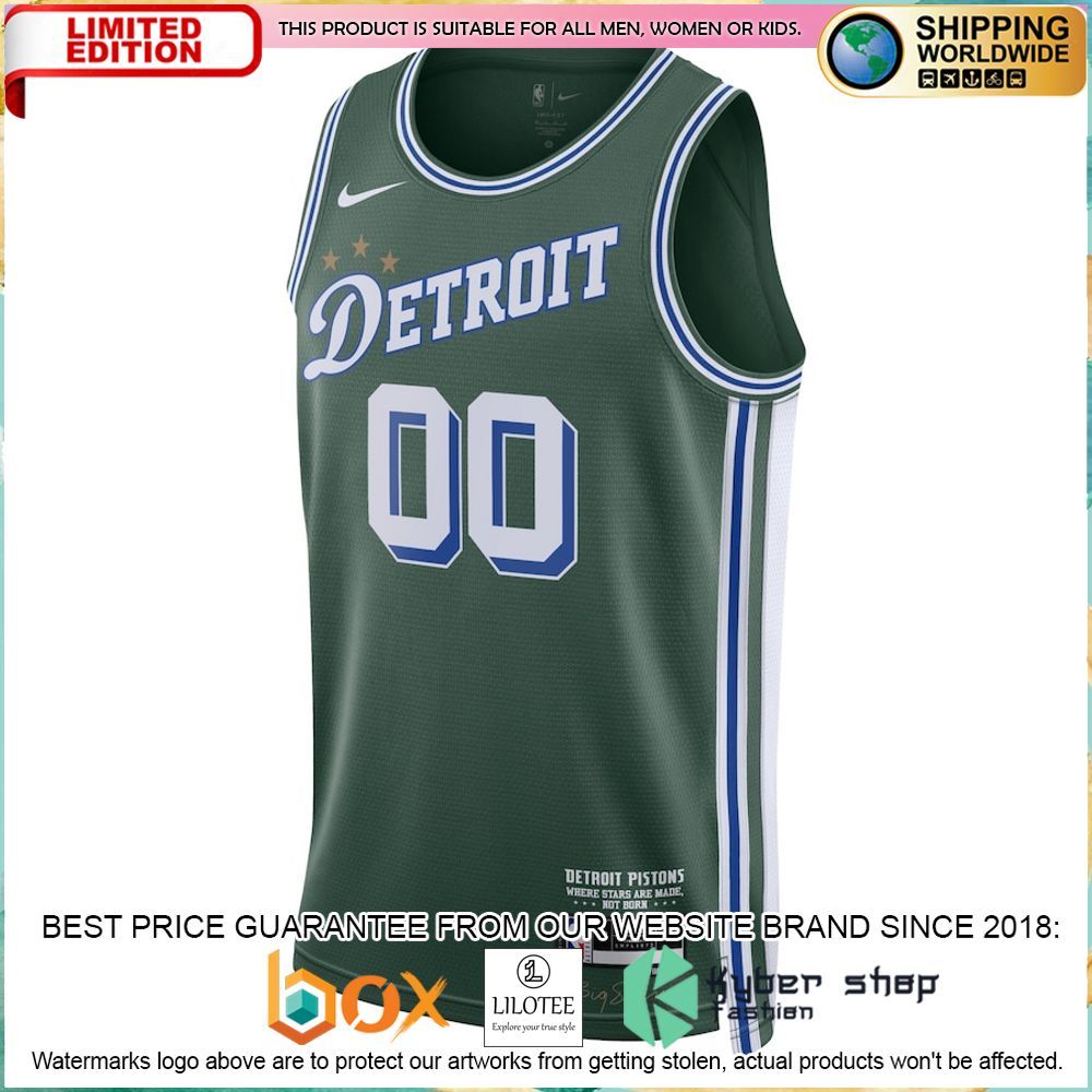 detroit pistons nike 2022 23 custom green basketball jersey 2 395