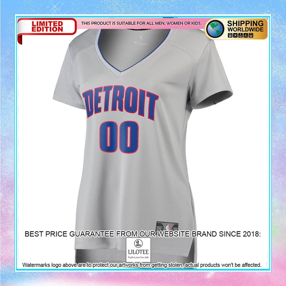 detroit pistons womens custom silver basketball jersey 2 991