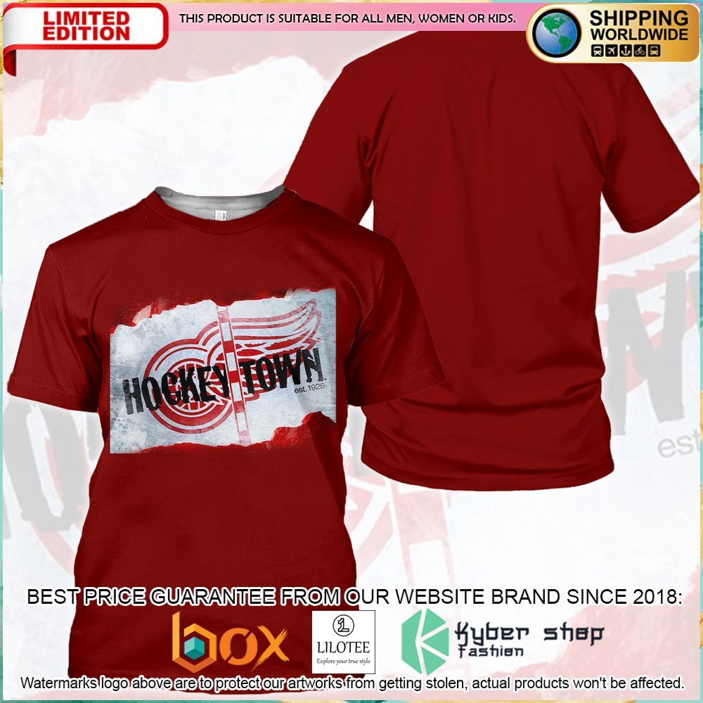 detroit red wings hockey town t shirt 1 371