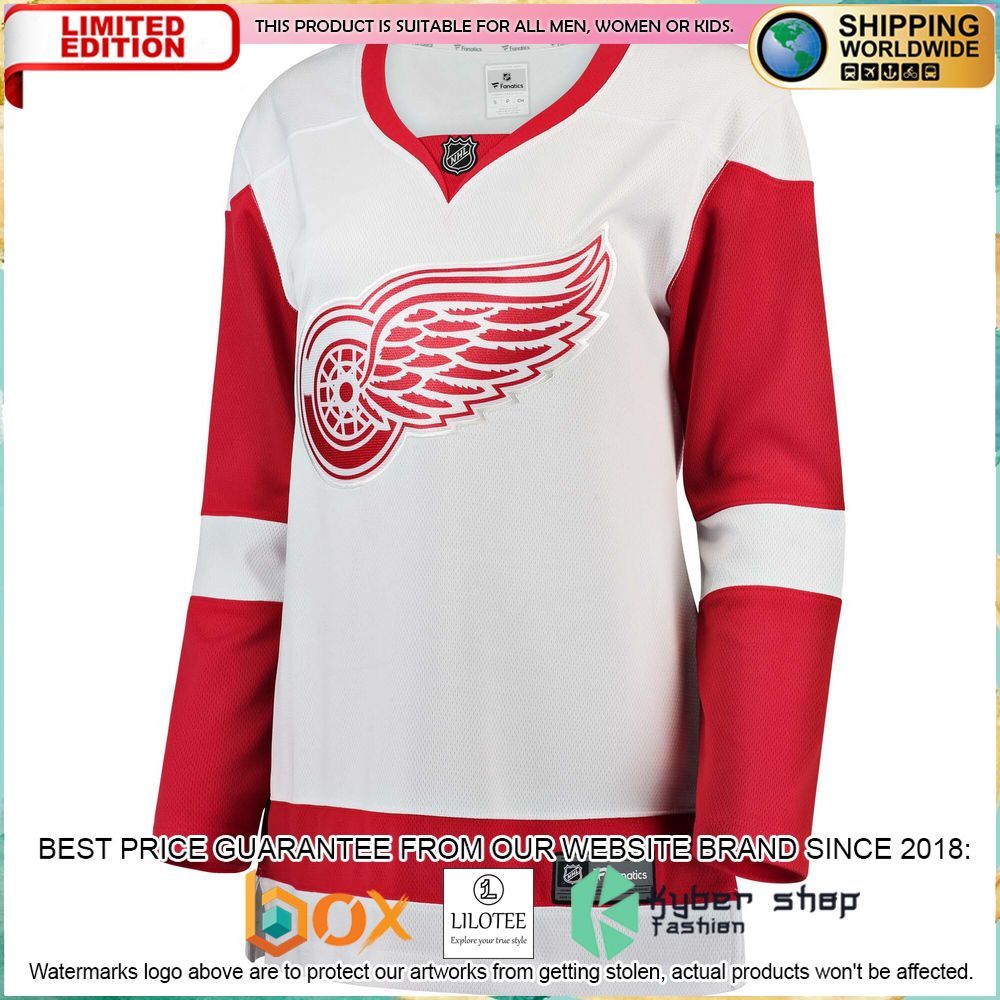 detroit red wings womens away breakaway white hockey jersey 2 647