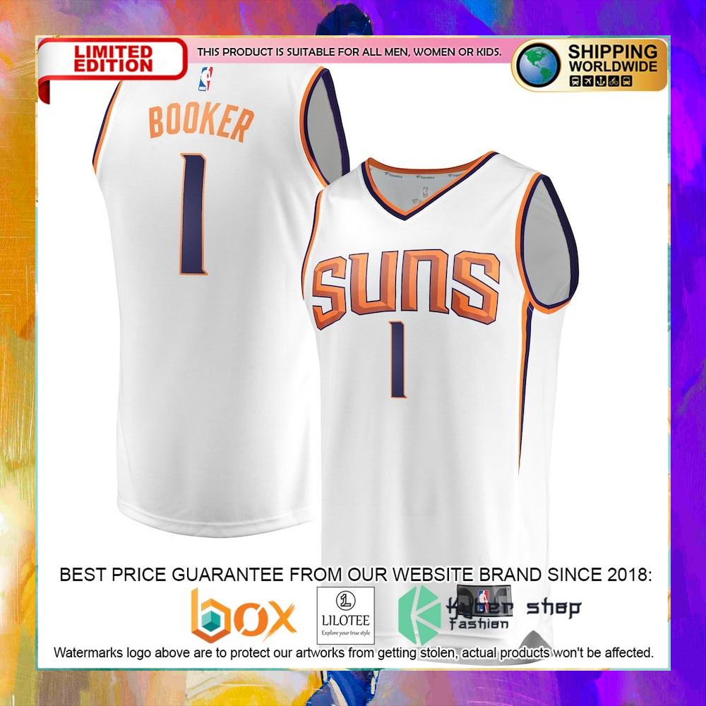 devin booker phoenix suns fanatics basketball jersey 1 688