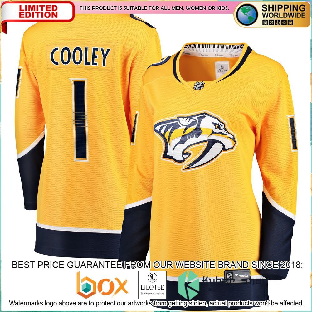 devin cooley nashville predators womens gold hockey jersey 1 161