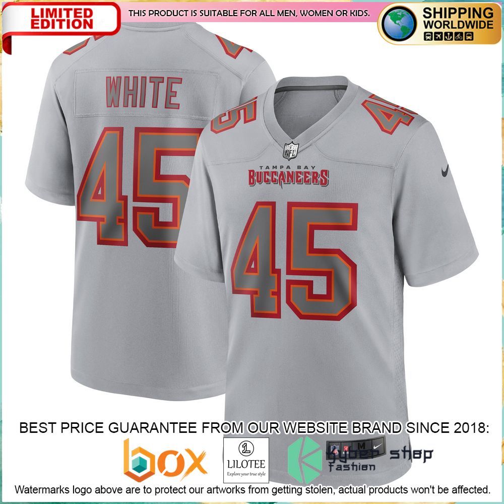 devin white tampa bay buccaneers nike gray football jersey 1 152
