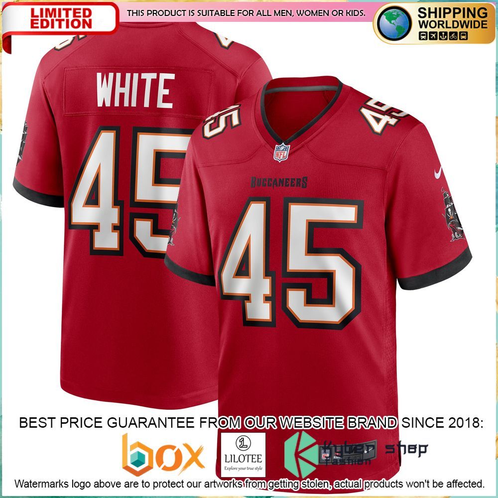 devin white tampa bay buccaneers nike red football jersey 1 886