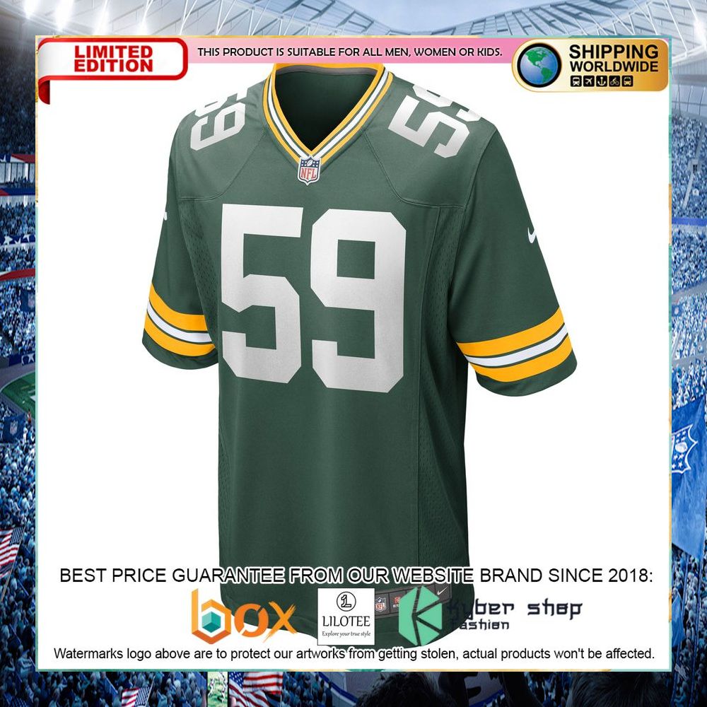 De'Vondre Campbell Green Bay Packers Nike Green Football Jersey - LIMITED EDITION 6 devondre campbell green bay packers nike green football jersey 2 185