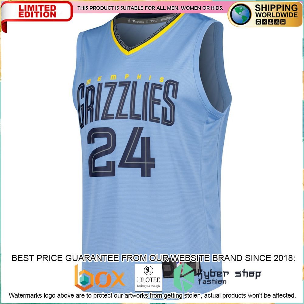 dillon brooks memphis grizzlies 2022 23 light blue basketball jersey 2 762