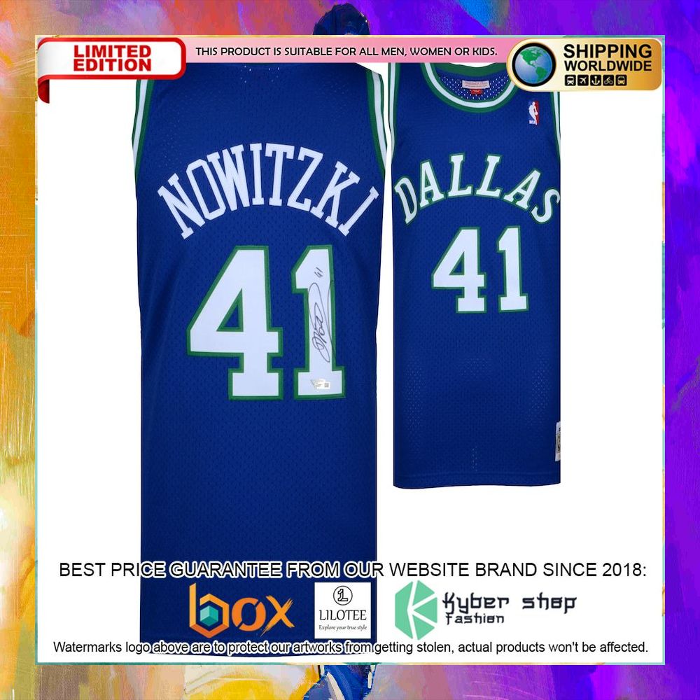 dirk nowitzki dallas mavericks 1998 99 blue basketball jersey 1 315