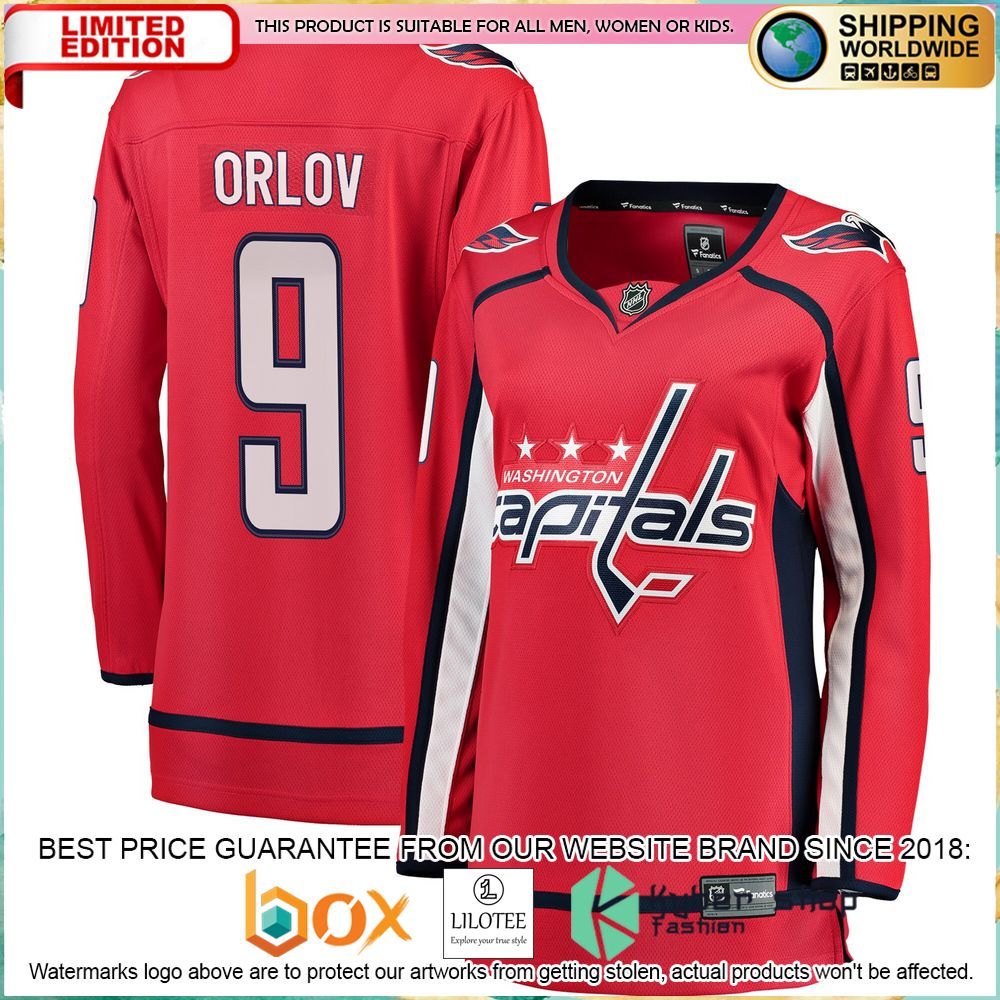dmitry orlov washington capitals womens breakaway red hockey jersey 1 959