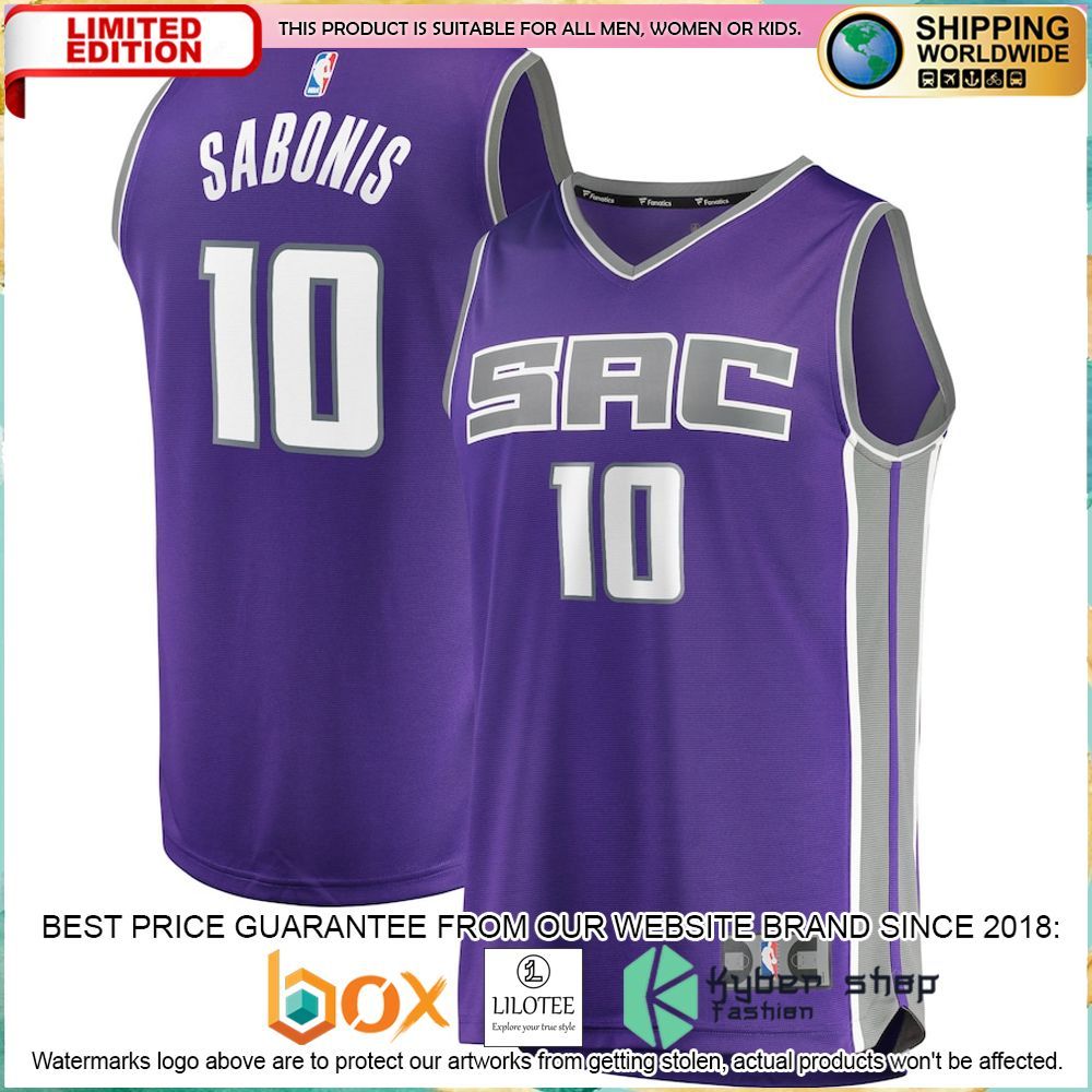 domantas sabonis sacramento kings 2021 22 purple basketball jersey 1 931