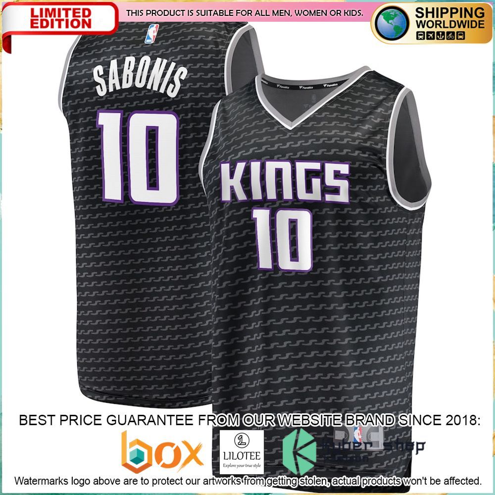 domantas sabonis sacramento kings 2022 23 black basketball jersey 1 937