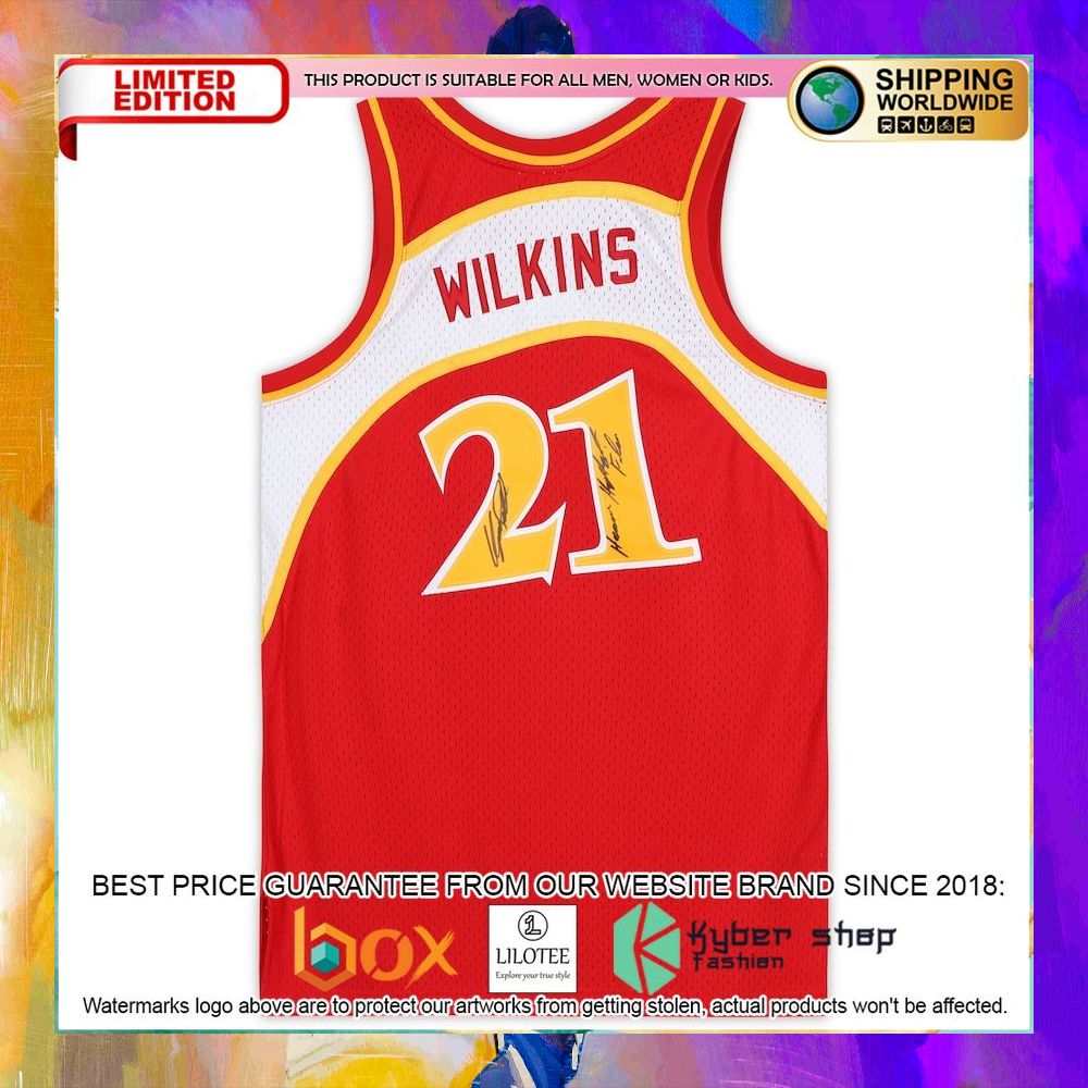 dominique wilkins atlanta hawks red 1986 basketball jersey 2 777