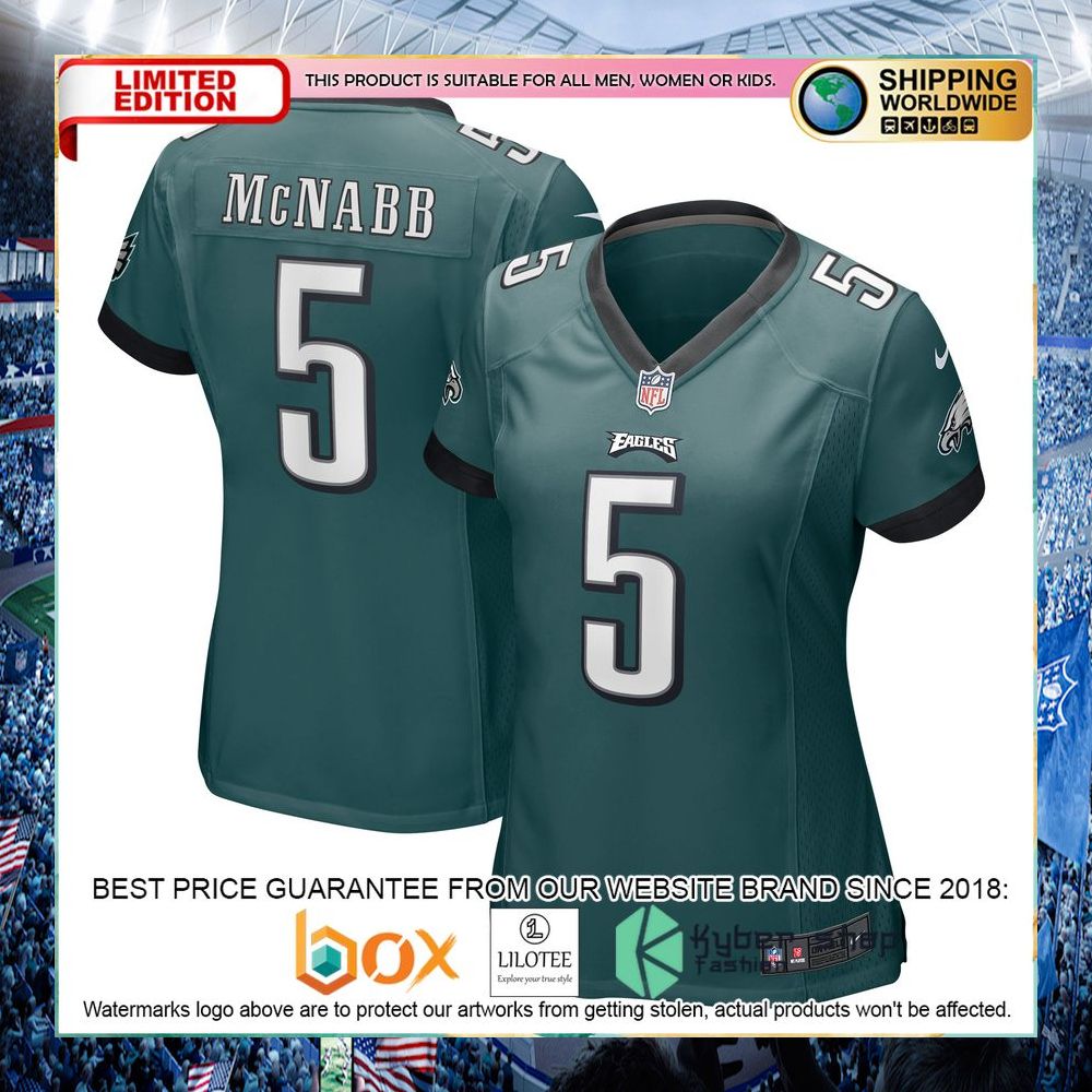 Donovan McNabb Philadelphia Eagles Nike Women's Retired Midnight Green Football Jersey - LIMITED EDITION 9 donovan mcnabb philadelphia eagles nike womens retired midnight green football jersey 4 434