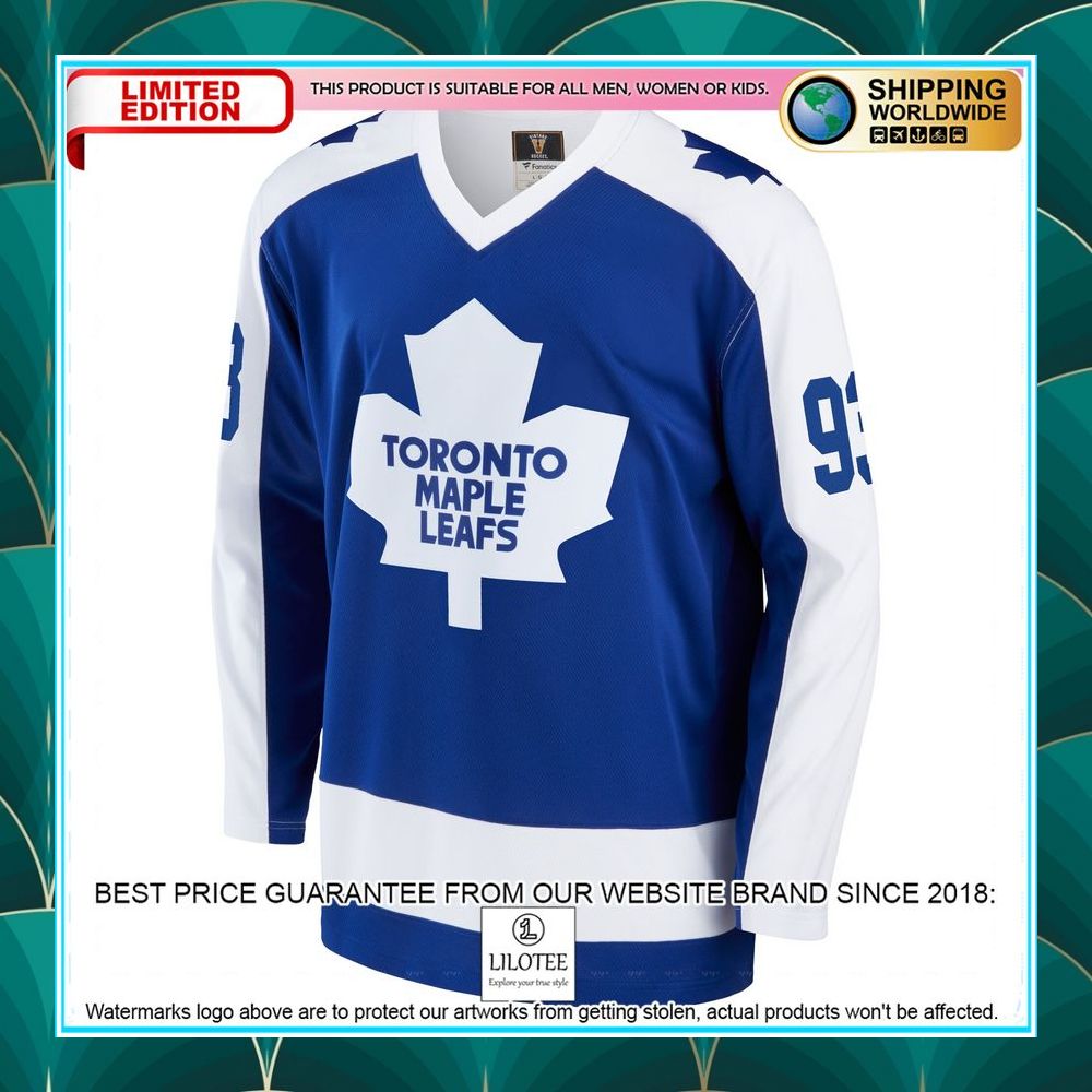 doug gilmour toronto maple leafs breakaway retired blue hockey jersey 2 219