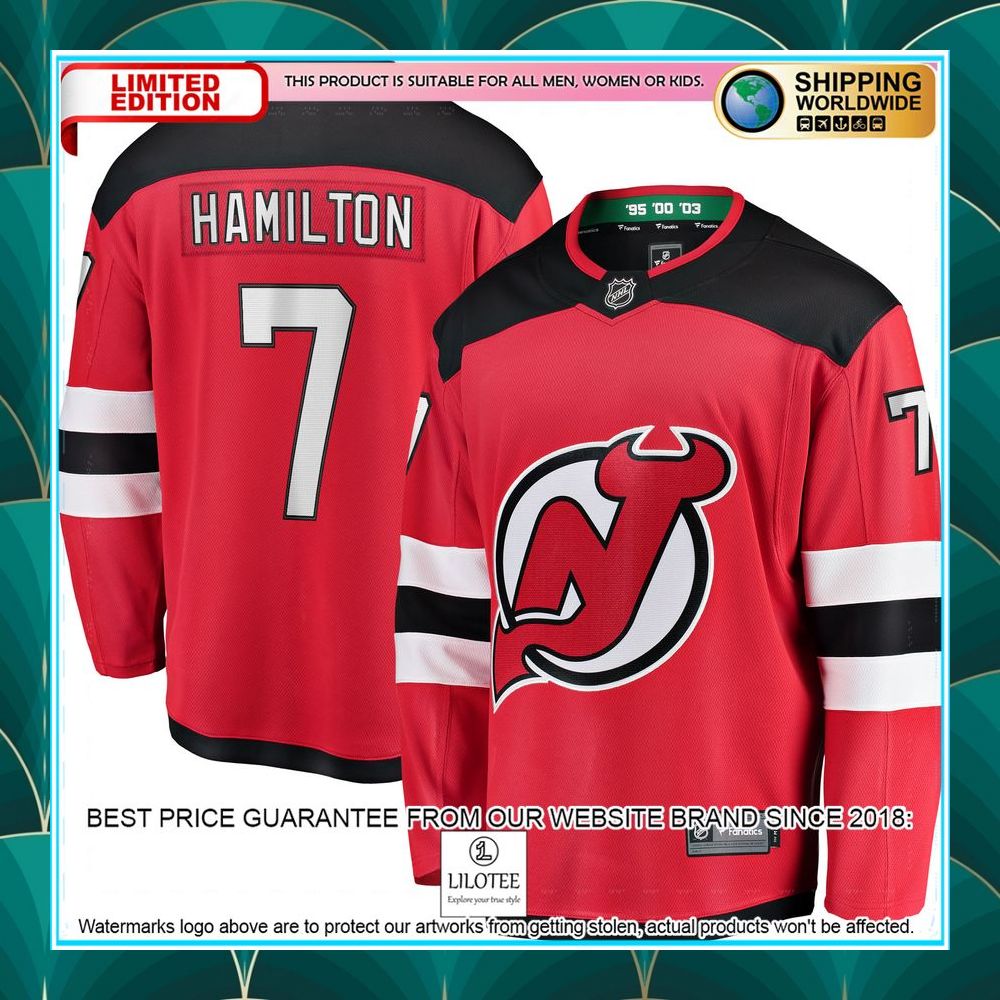 dougie hamilton new jersey devils breakaway red hockey jersey 1 405