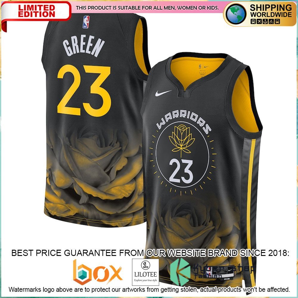 draymond green golden state warriors nike 2022 23 black basketball jersey 1 617