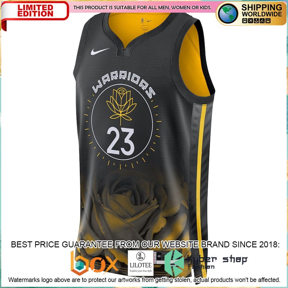 draymond green golden state warriors nike 2022 23 black basketball jersey 2 735