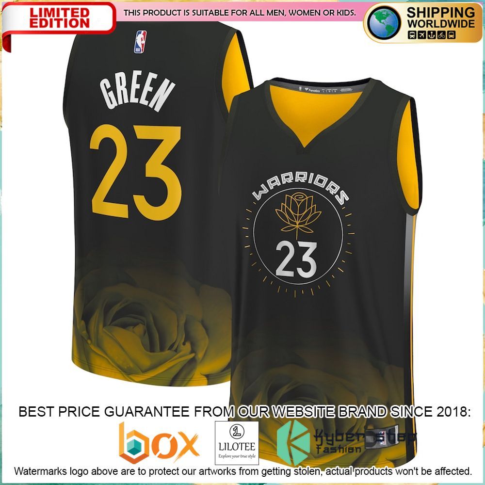 draymond green golden state warriors team 2022 23 black basketball jersey 1 149