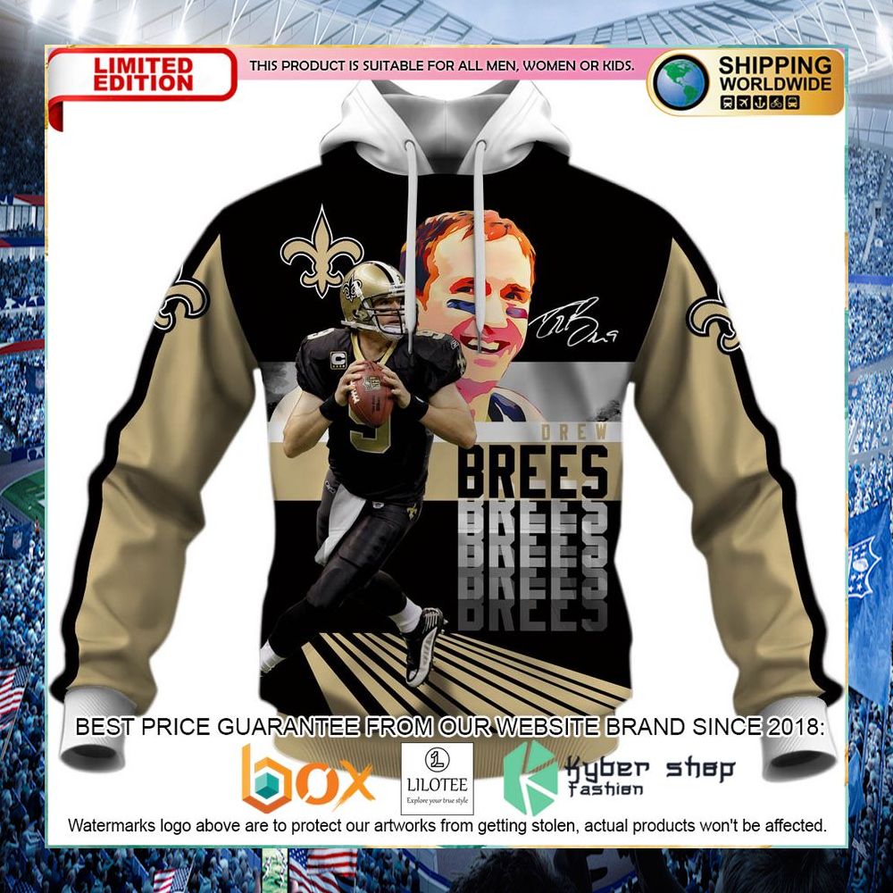 drew brees new orleans saints nfl hoodie shirt 1 920