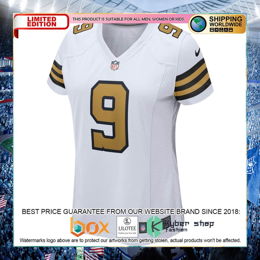 Drew Brees New Orleans Saints Nike Women's Alternate White Football Jersey - LIMITED EDITION 7 drew brees new orleans saints nike womens alternate white football jersey 2 214