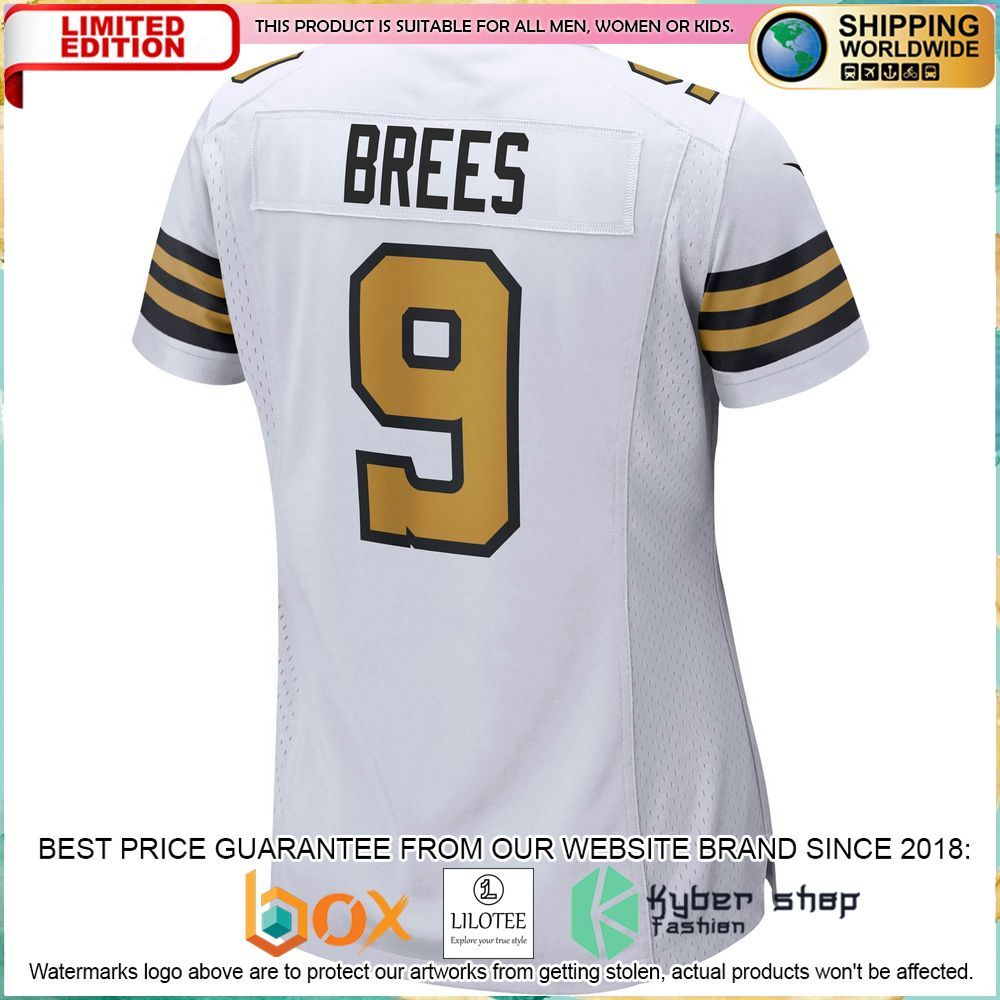 Drew Brees New Orleans Saints Nike Women's Alternate White Football Jersey - LIMITED EDITION 3 drew brees new orleans saints nike womens alternate white football jersey 3 110