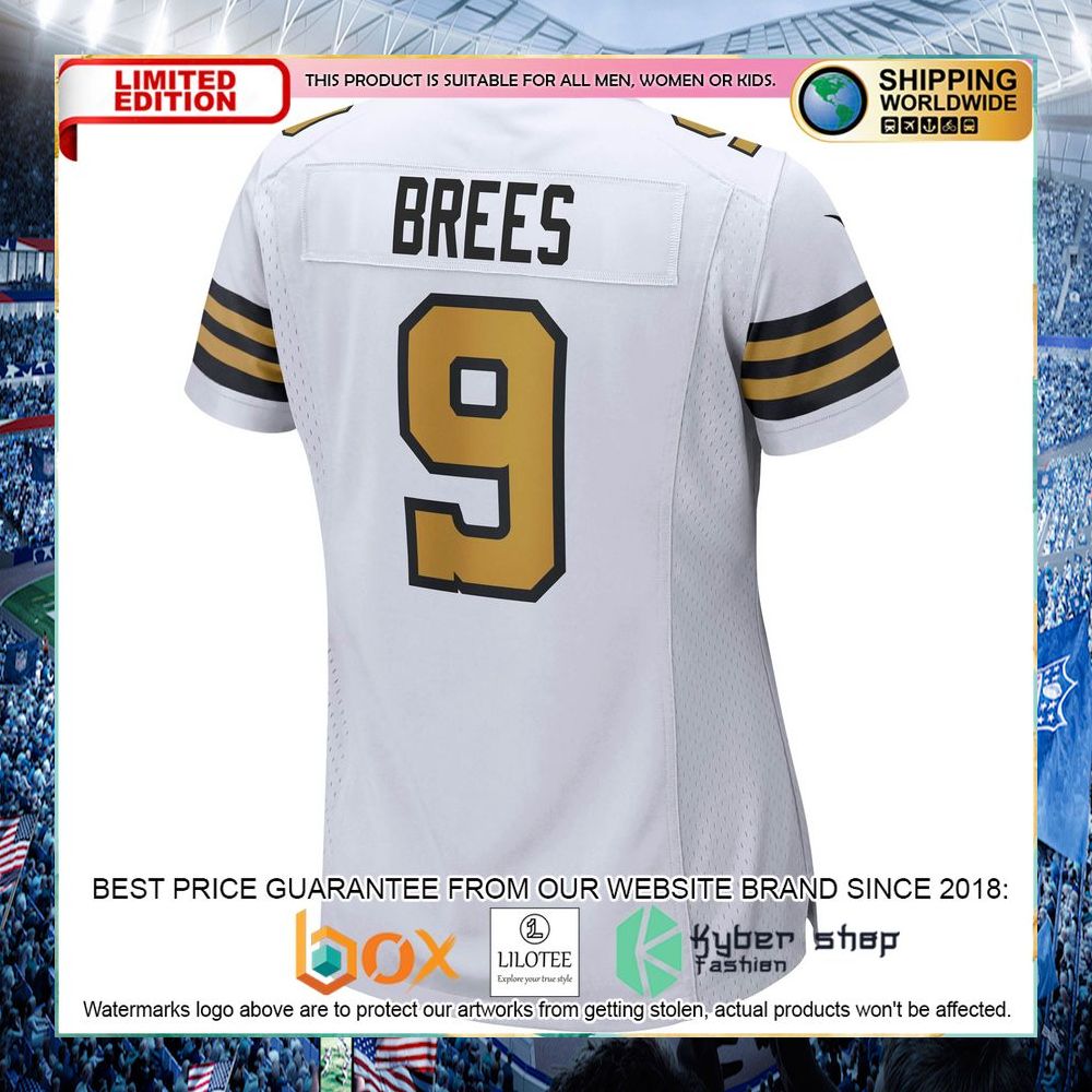 Drew Brees New Orleans Saints Nike Women's Alternate White Football Jersey - LIMITED EDITION 8 drew brees new orleans saints nike womens alternate white football jersey 3 917