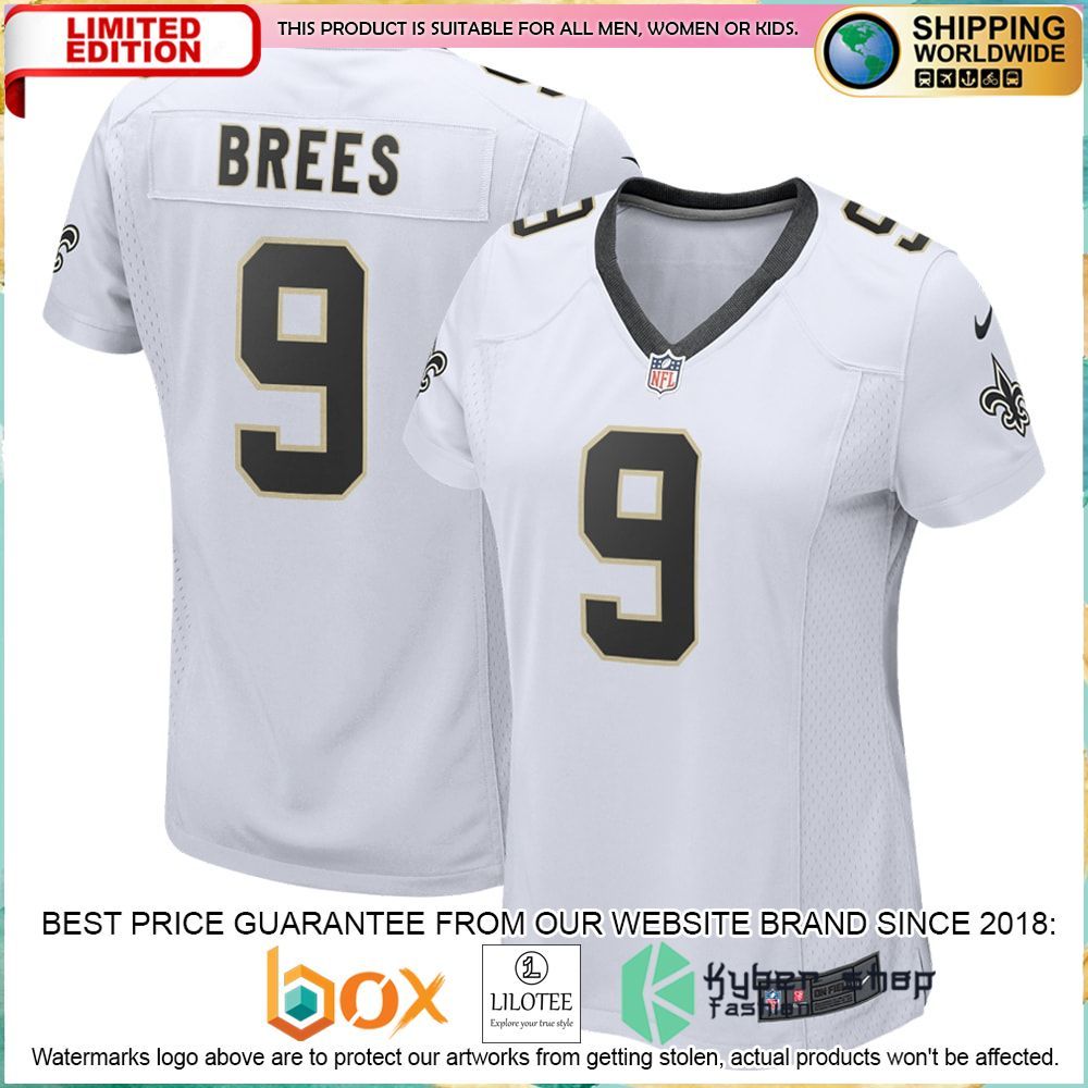 drew brees new orleans saints nike womens white football jersey 1 560